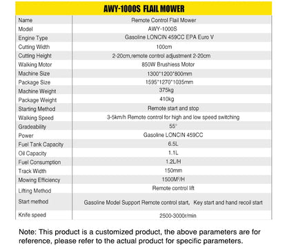 LW-T1200-C- FLAIL Mower